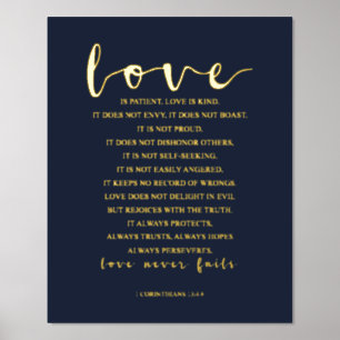 Impressions Dorure L'Amour Est Patient L'Amour Est Type, 1 Corinthien