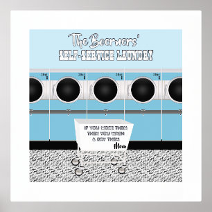 Impressions Dorure Lave-Linge En Libre-Service Rétro Ils Font Le Trav