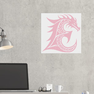 Impressions Dorure LETTRE STYLE dragon E, Alphabet dragon, Monogramme