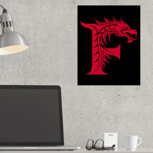 Impressions Dorure LETTRE STYLE dragon F, Alphabet dragon, Monogramme