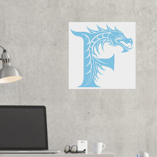 Impressions Dorure LETTRE STYLE dragon F, Alphabet dragon, Monogramme