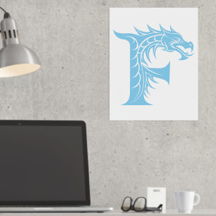 Impressions Dorure LETTRE STYLE dragon F, Alphabet dragon, Monogramme