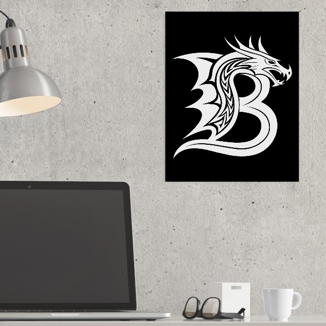Impressions Dorure LETTRE STYLÉE DE Dragon B, Alphabet DE Dragon, Mon (In Situ (Bureau))