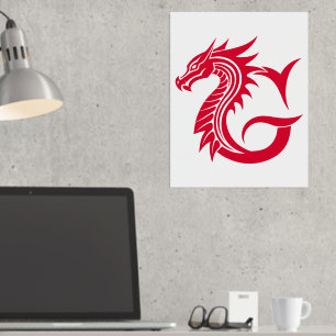 Impressions Dorure LETTRE STYLÉE DE Dragon G, Alphabet DE Dragon, Mon