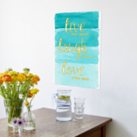 Live Laugh Love | Blue Ombre Motivation