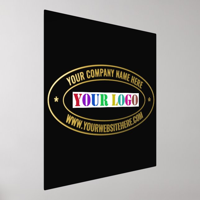 Impressions Dorure Logo de l'entreprise personnalisée Texte Black Gol (Poser)