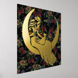 Impressions Dorure Lune Sorcière LuneEnfant Pagan Wicca Art