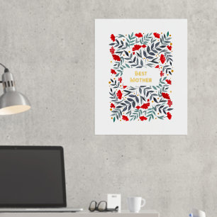 Impressions Dorure Meilleure maman Aquarelle Magique Jardin Fête des