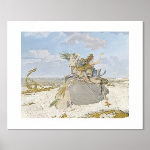 Impressions Dorure Mermaid Vintage Decoupage Plage Starfish Océan