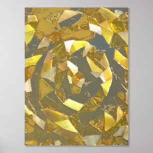 Impressions Dorure Mosaic Labyrinthe Miroir Gold Foil Imprimer