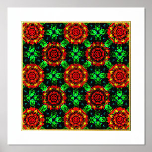 Impressions Dorure Motif Abstrait Élégant Bohème Moderne Floral #504