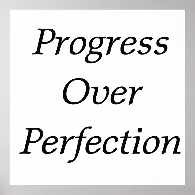 Impressions Dorure Mur d'entrepreneur - Progrès sur la perfection (Recto)