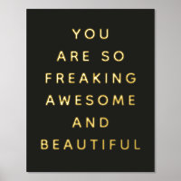 Noir Simple Vous Êtes Des Imprimantes Foil Magnifi