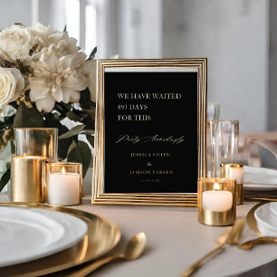Impressions Dorure Parti minimaliste Affiche de bienvenue Mariage en