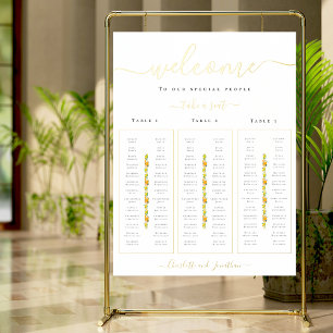 Impressions Dorure Plan de table de mariage Citrus Citron et Orange O