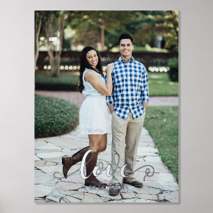 Impressions Dorure Portrait vertical d'amour de script