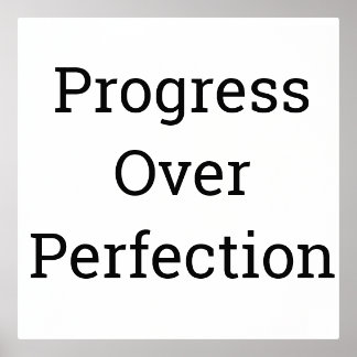 Impressions Dorure Progrès sur la perfection | Affiche motivationnell