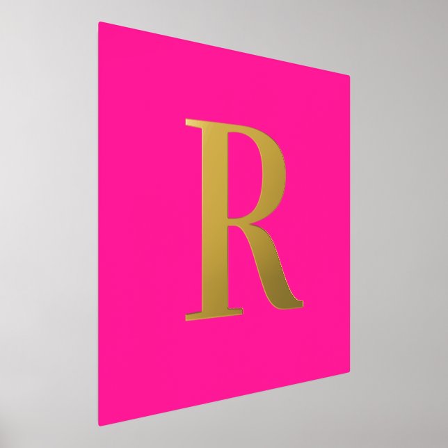 Impressions Dorure Rose chaud Monogramme simple Vrai Or (Poser)