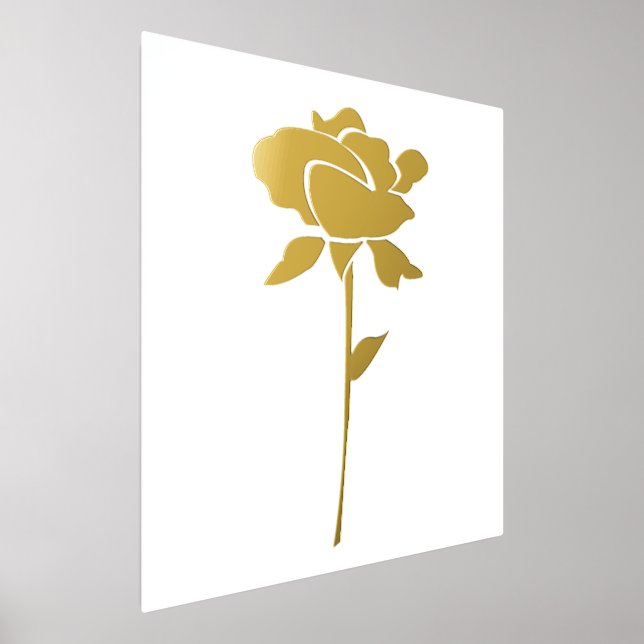 Impressions Dorure Rose Floral Or Elegant Printemps été Cadeau (Poser)