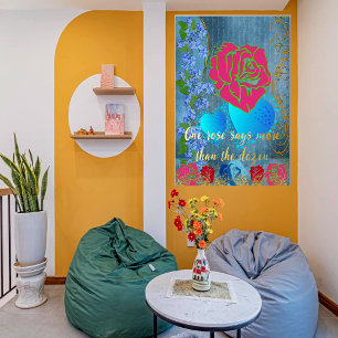 Impressions Dorure Rose Rustique Rose Vintage Bleu Or Faux Rose Devis