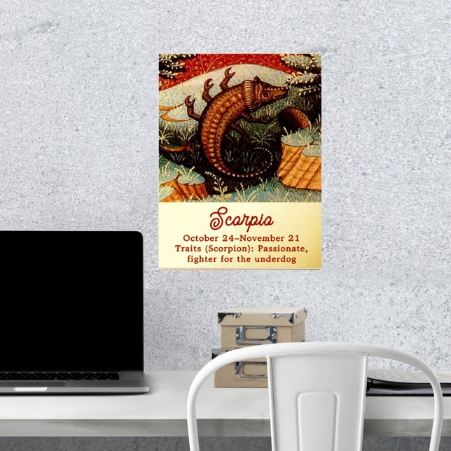 Impressions Dorure Scorpio Scorpion signe Zodiac Anniversaire (Créateur téléchargé)