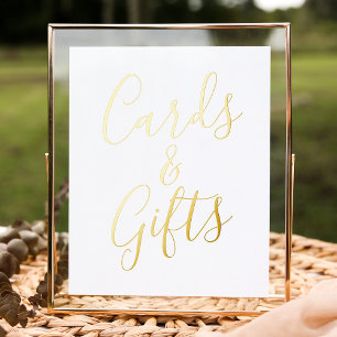Impressions Dorure Signe Gold Foil Script Cartes de mariage et cadeau