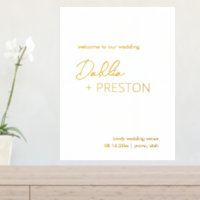 Simple Gold Foil Contemporain Moderne Mariage
