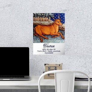 Impressions Dorure Symbole Taurus Zodiac Bull fête d'anniversaire