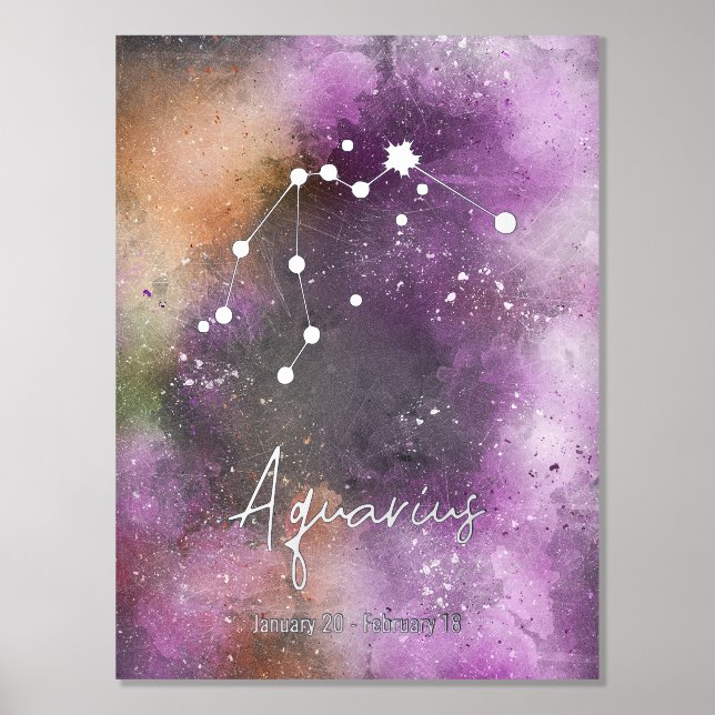 Impressions Dorure Symbole zodiaque Aquarius Constellation (Recto)