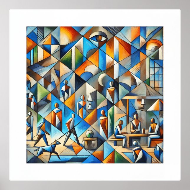 Impressions Dorure Tableau inspiration cubiste (Recto)