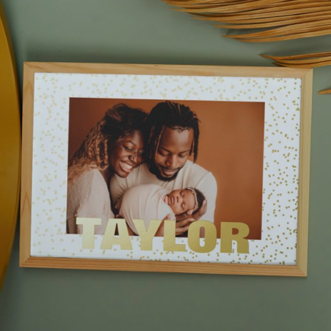 Impressions Dorure Tiny Stars Moderne Gras TEXTE MODIFIABLE PHOTO OR (Créateur téléchargé)