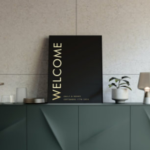 Impressions Dorure Ultra Moderne Simple Mariage Welcome Gold