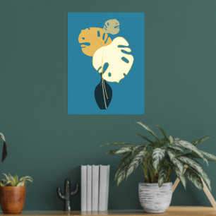 Impressions Dorure Vase minimaliste moderne avec grand feuille