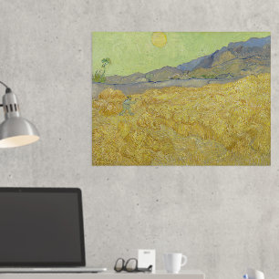 Impressions Dorure Vincent Van Gogh, Wheatfield Avec Une Faucheuse