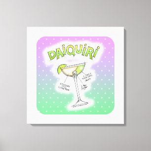 IMPRESSIONS SUR TOILE - RECETTE DE DAIQUIRI ART CO