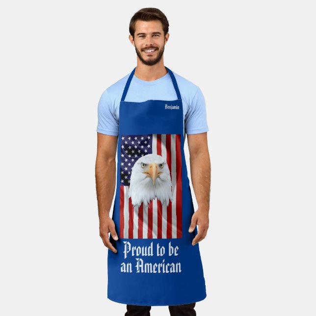 Impressive Eagle, The American Flag, Patriotic Apron (Worn)