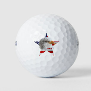 Impressive Eagle, The American Flag, Patriotic Golf Balls