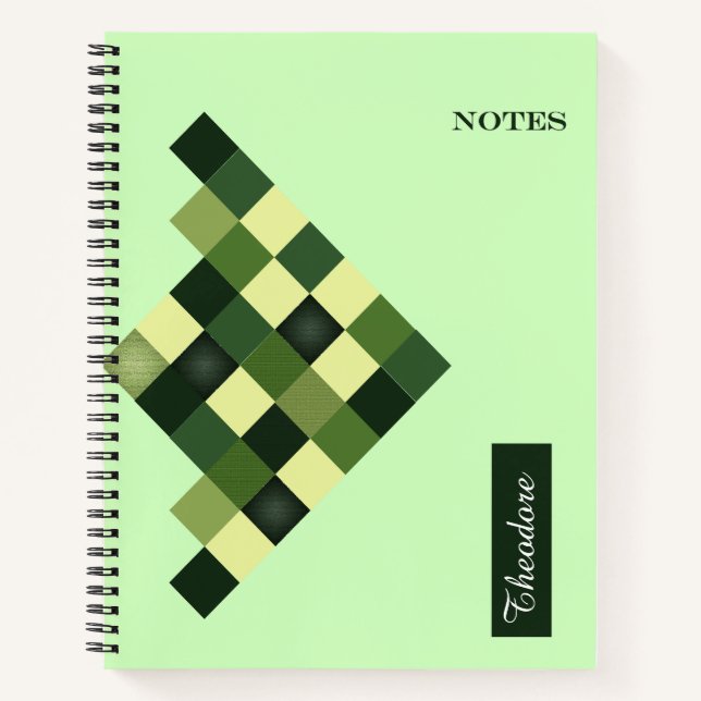 Impressive Green block - Back to School Notebook (Front)