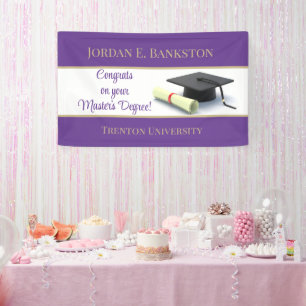 Impressive Master's Degree! Graduation  Banner