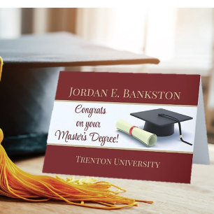 Impressive Master's Degree! Graduation  Card