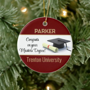 Impressive Master's Degree! Graduation  Ceramic Ornament