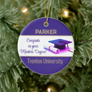 Impressive Master's Degree! Graduation  Ceramic Ornament