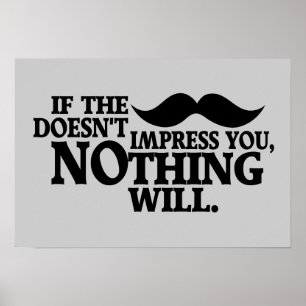 Impressive Moustache custom color poster