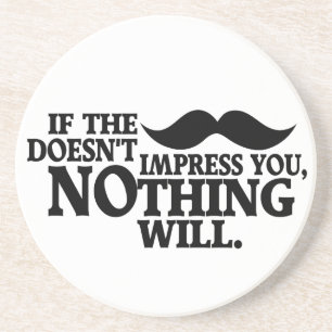 Impressive Moustache custom colour coaster
