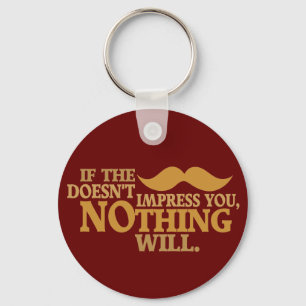Impressive Moustache custom colour key chain