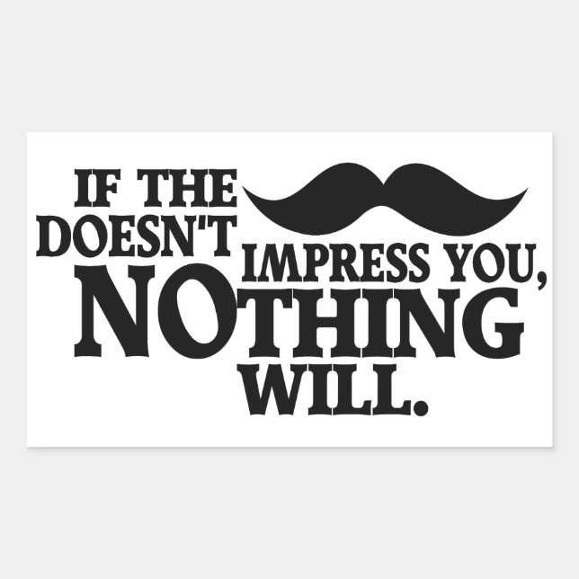 Impressive Moustache custom colour stickers (Front)