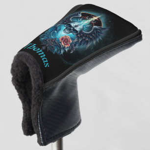 Impressive, realistic skull, golf head cover