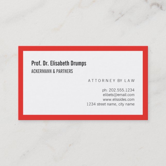 Impressive Red Business Card (Front)