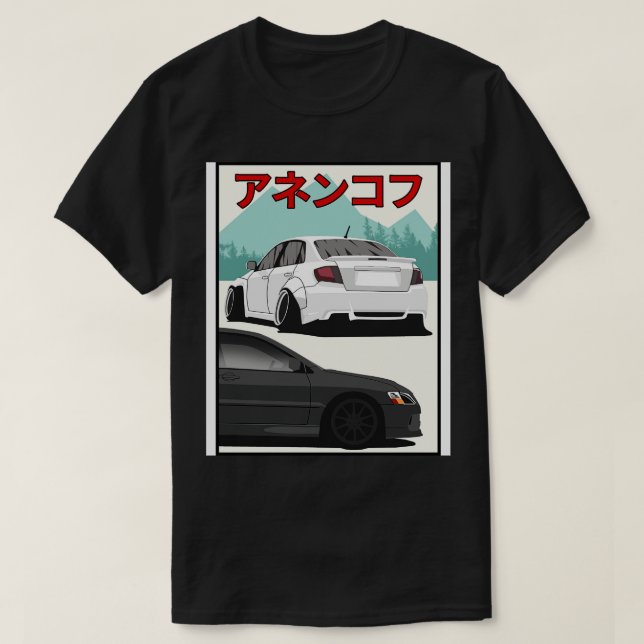 Impreza VS Lancer Evo T-Shirt (Design Front)