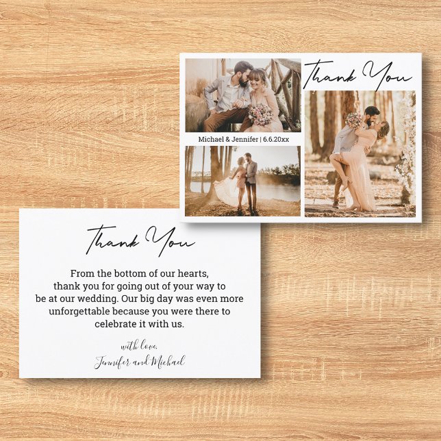 imprimable et numérique merci mariage carte photo (Créateur téléchargé)